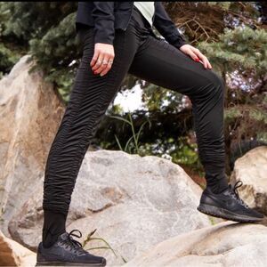 AGOGIE +20 Resistance Band Workout Leggings Training Pants Black Medium